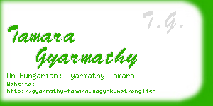 tamara gyarmathy business card